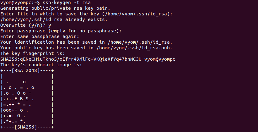 ssh key generation