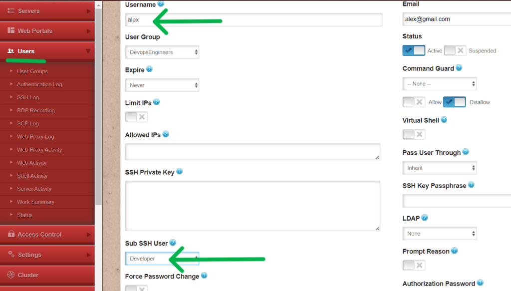 subssh in ssh jumpserver